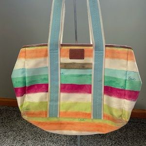 Coach Rainbow Striped Hobo